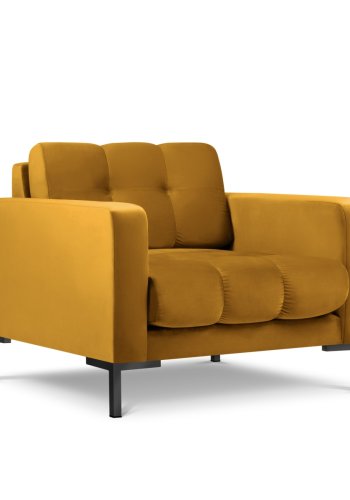 MICADONI Mamaia lnestol, m. armln, 1 sde - gul fljl og sort metal