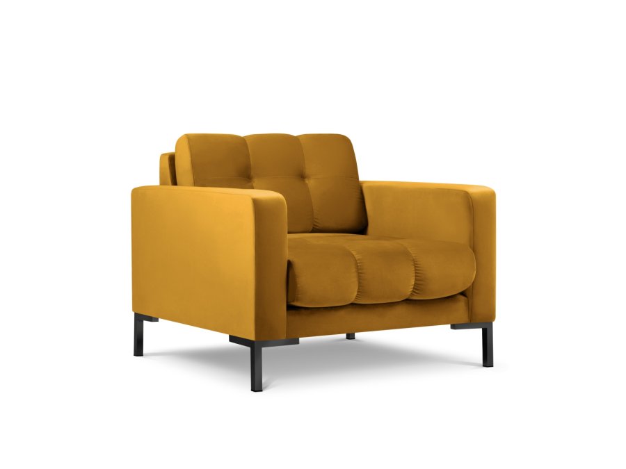 MICADONI Mamaia lnestol, m. armln, 1 sde - gul fljl og sort metal