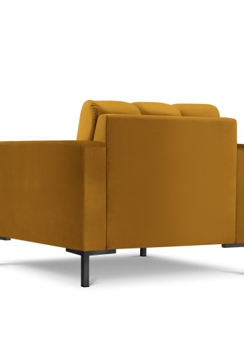 MICADONI Mamaia lnestol, m. armln, 1 sde - gul fljl og sort metal