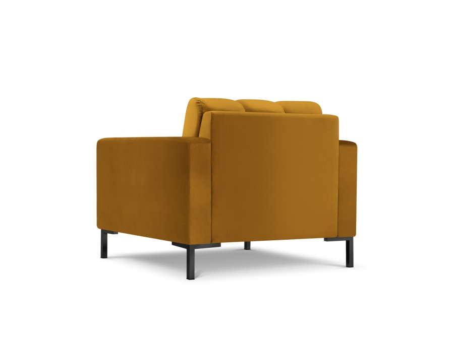 MICADONI Mamaia lnestol, m. armln, 1 sde - gul fljl og sort metal