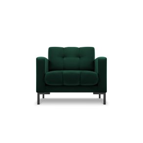 MICADONI Mamaia lnestol, m. armln, 1 sde - grn fljl og sort metal