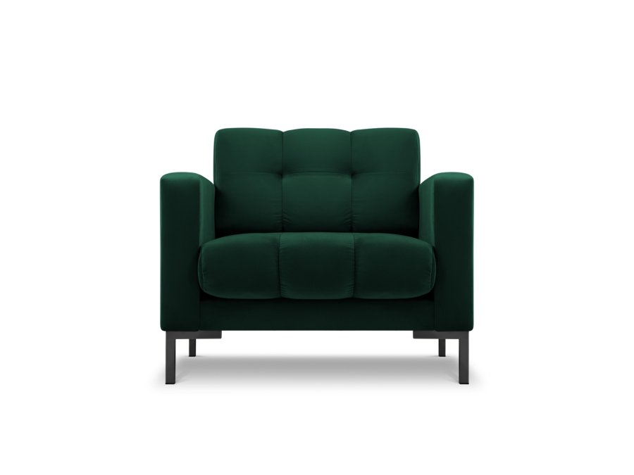 MICADONI Mamaia lnestol, m. armln, 1 sde - grn fljl og sort metal