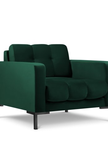 MICADONI Mamaia lnestol, m. armln, 1 sde - grn fljl og sort metal