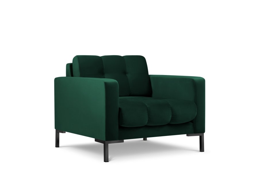 MICADONI Mamaia lnestol, m. armln, 1 sde - grn fljl og sort metal