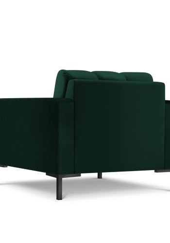 MICADONI Mamaia lnestol, m. armln, 1 sde - grn fljl og sort metal