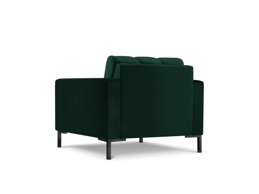 MICADONI Mamaia lnestol, m. armln, 1 sde - grn fljl og sort metal