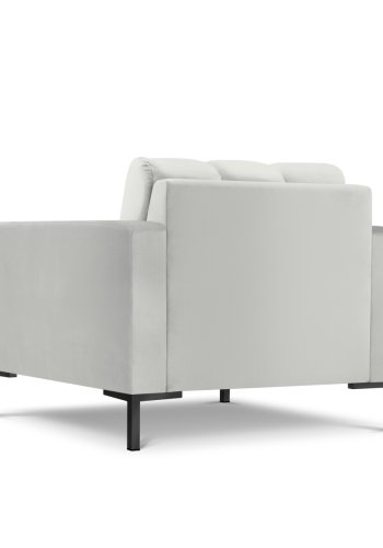 MICADONI Mamaia lnestol, m. armln, 1 sde - slv fljl og sort metal