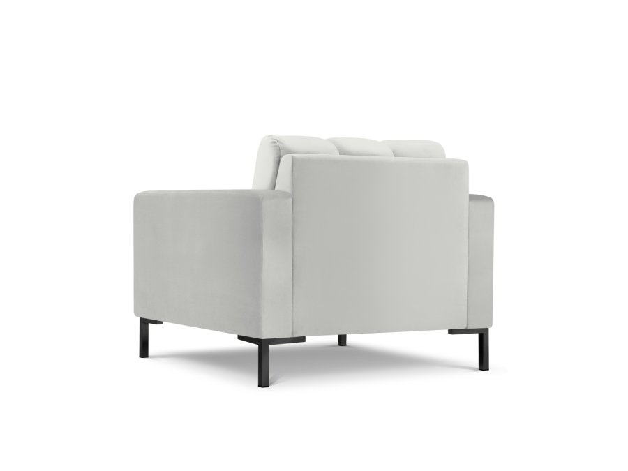 MICADONI Mamaia lnestol, m. armln, 1 sde - slv fljl og sort metal