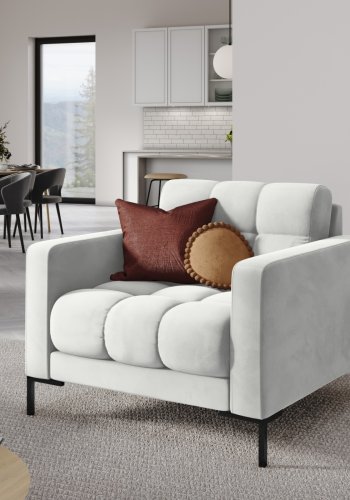 MICADONI Mamaia lnestol, m. armln, 1 sde - slv fljl og sort metal