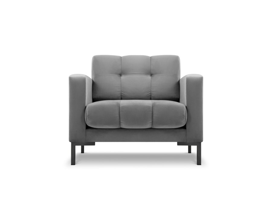 MICADONI Mamaia lnestol, m. armln, 1 sde - gr fljl og sort metal