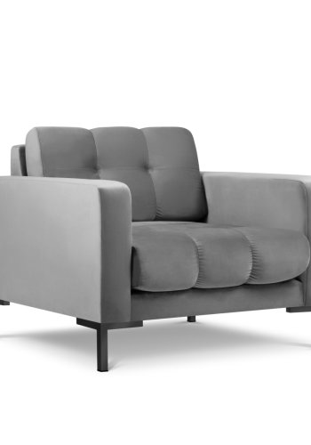 MICADONI Mamaia lnestol, m. armln, 1 sde - gr fljl og sort metal