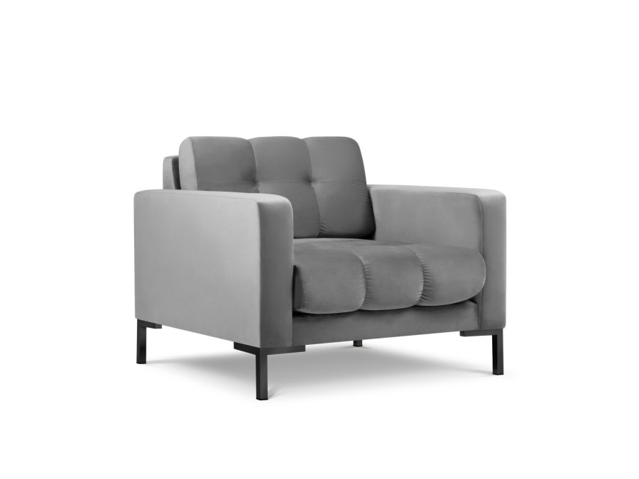 MICADONI Mamaia lnestol, m. armln, 1 sde - gr fljl og sort metal