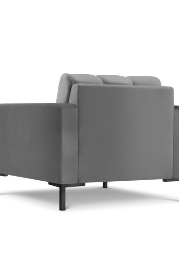 MICADONI Mamaia lnestol, m. armln, 1 sde - gr fljl og sort metal