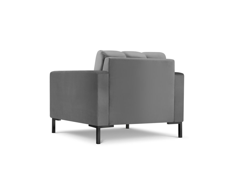 MICADONI Mamaia lnestol, m. armln, 1 sde - gr fljl og sort metal