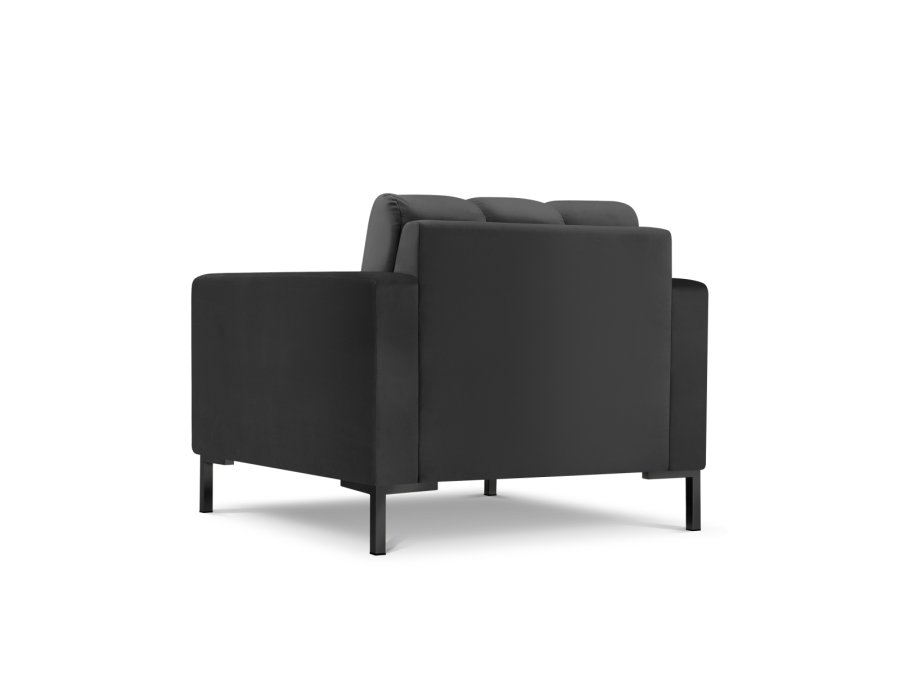 MICADONI Mamaia lnestol, m. armln, 1 sde - antracitgr fljl og sort metal