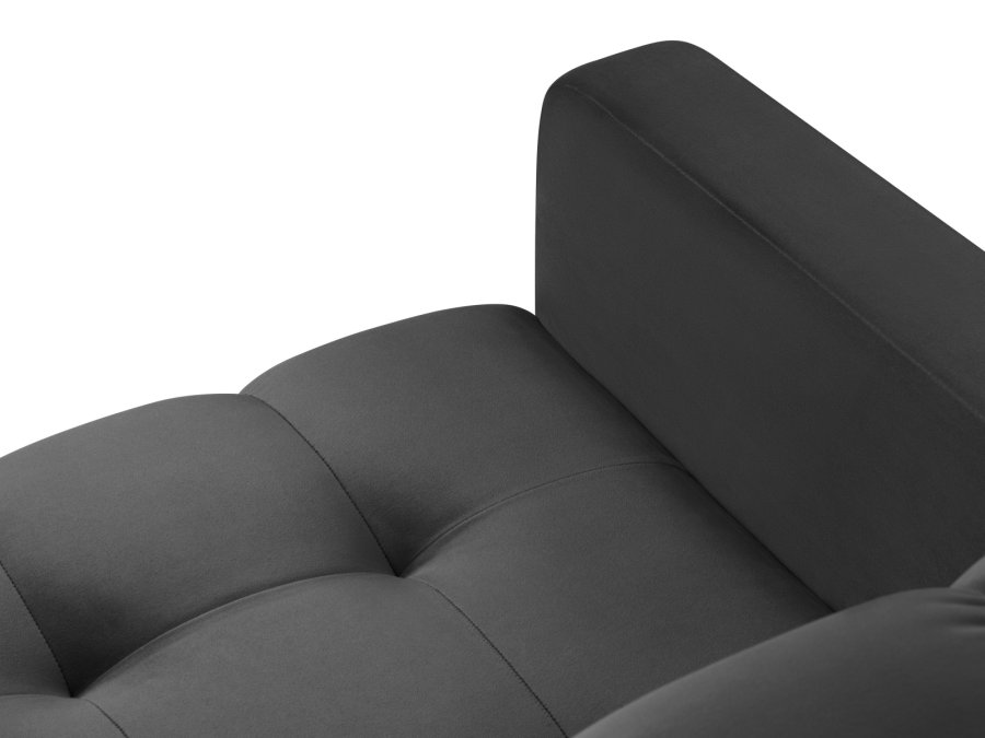 MICADONI Mamaia lnestol, m. armln, 1 sde - antracitgr fljl og sort metal