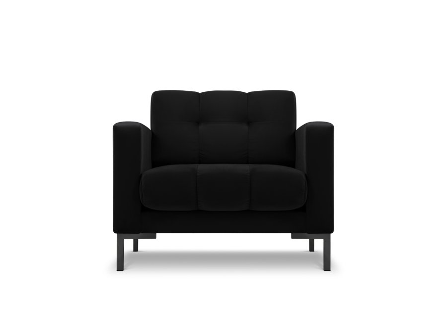 MICADONI Mamaia lnestol, m. armln, 1 sde - sort fljl og sort metal