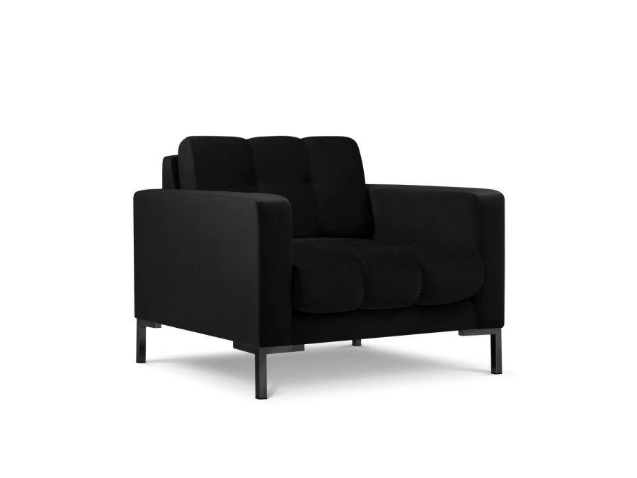 MICADONI Mamaia lnestol, m. armln, 1 sde - sort fljl og sort metal