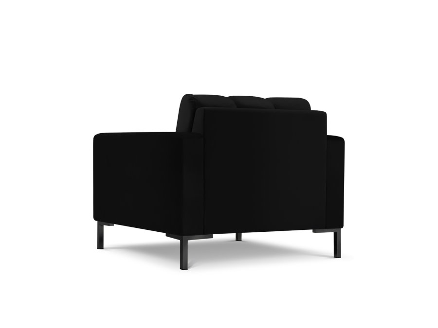 MICADONI Mamaia lnestol, m. armln, 1 sde - sort fljl og sort metal