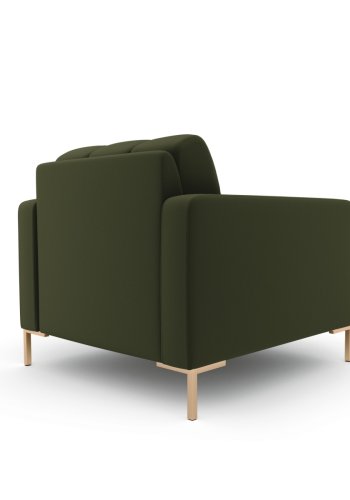 MICADONI Mamaia lnestol, m. armln, 1 sde - grn stof og guld metal