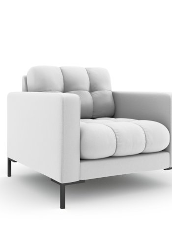 MICADONI Mamaia lnestol, m. armln, 1 sde - gr stof og sort metal