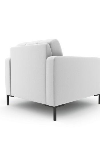 MICADONI Mamaia lnestol, m. armln, 1 sde - gr stof og sort metal