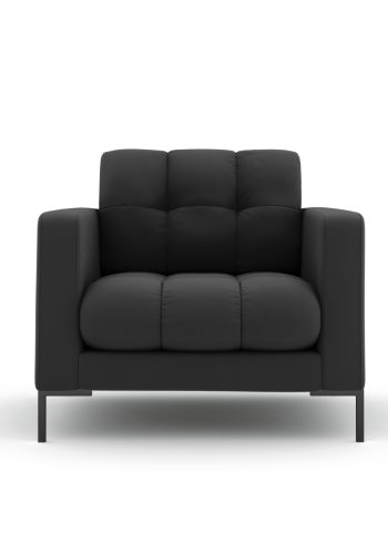 MICADONI Mamaia lnestol, m. armln, 1 sde - antracitgr stof og sort metal