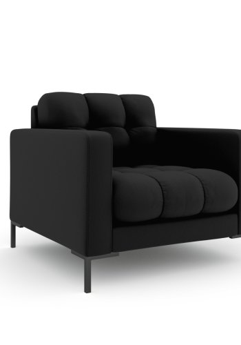 MICADONI Mamaia lnestol, m. armln, 1 sde - sort stof og sort metal