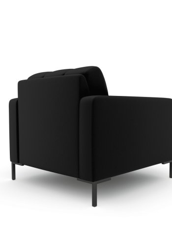 MICADONI Mamaia lnestol, m. armln, 1 sde - sort stof og sort metal