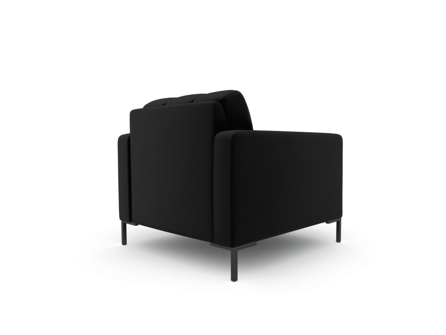 MICADONI Mamaia lnestol, m. armln, 1 sde - sort stof og sort metal