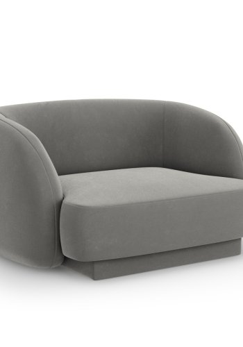 MICADONI Miley lnestol, m. armln, 1 sde - gr fljl og sort plast