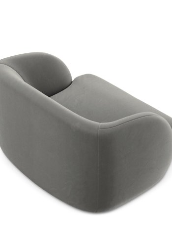 MICADONI Miley lnestol, m. armln, 1 sde - gr fljl og sort plast