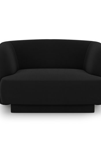 MICADONI Miley lnestol, m. armln, 1 sde - sort fljl og sort plast