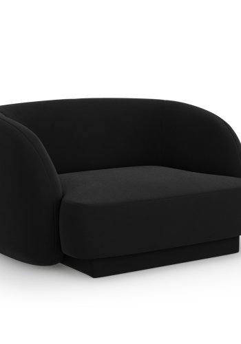 MICADONI Miley lnestol, m. armln, 1 sde - sort fljl og sort plast