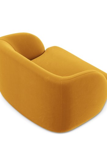 MICADONI Miley lnestol, m. armln, 1 sde - gul fljl og sort plast