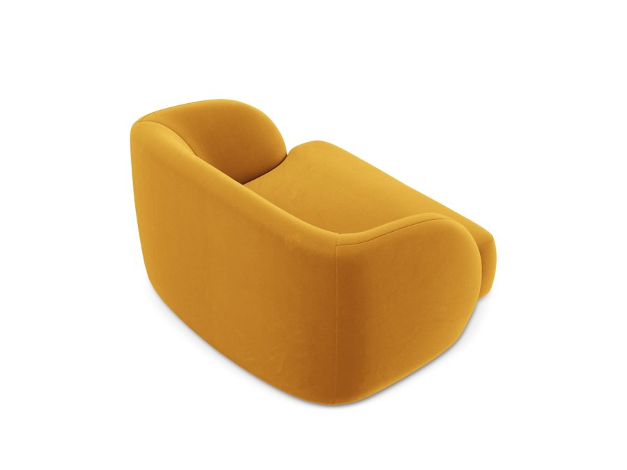 MICADONI Miley lnestol, m. armln, 1 sde - gul fljl og sort plast