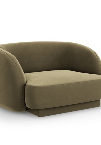 MICADONI Miley lnestol, m. armln, 1 sde - grn fljl og sort plast