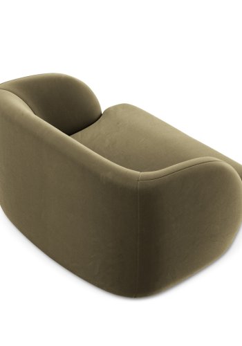 MICADONI Miley lnestol, m. armln, 1 sde - grn fljl og sort plast