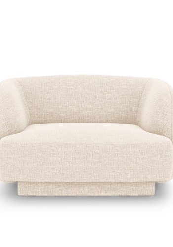 MICADONI Miley lnestol, m. armln, 1 sde - beige chenille og sort plast