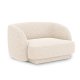 MICADONI Miley lnestol, m. armln, 1 sde - beige chenille og sort plast