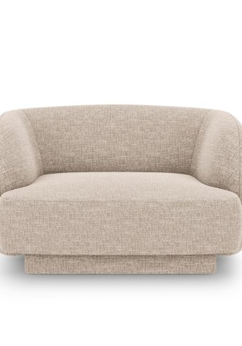 MICADONI Miley lnestol, m. armln, 1 sde - beige chenille og sort plast