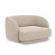 MICADONI Miley lnestol, m. armln, 1 sde - beige chenille og sort plast