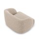 MICADONI Miley lnestol, m. armln, 1 sde - beige chenille og sort plast