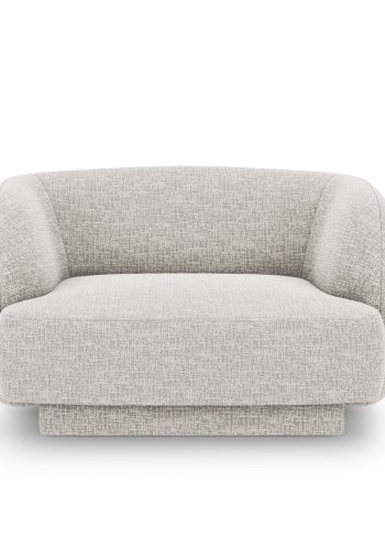 MICADONI Miley lnestol, m. armln, 1 sde - gr chenille og sort plast