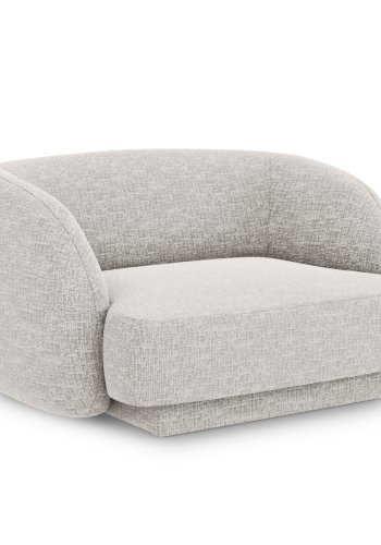 MICADONI Miley lnestol, m. armln, 1 sde - gr chenille og sort plast