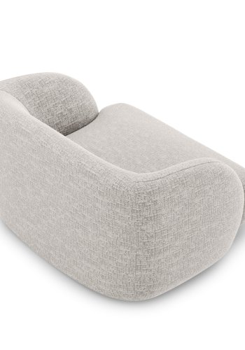 MICADONI Miley lnestol, m. armln, 1 sde - gr chenille og sort plast