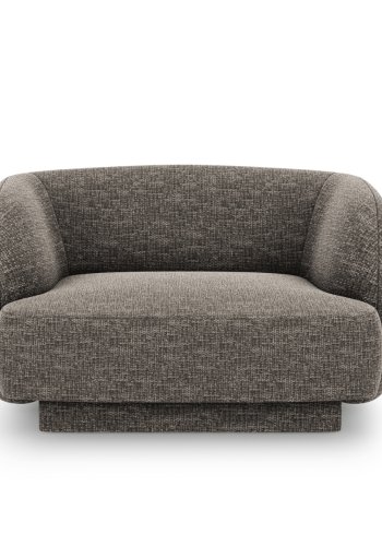 MICADONI Miley lnestol, m. armln, 1 sde - gr chenille og sort plast