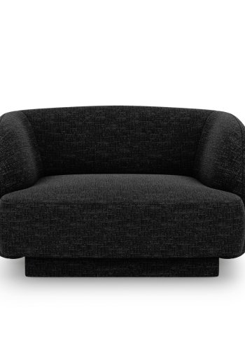 MICADONI Miley lnestol, m. armln, 1 sde - sort chenille og sort plast