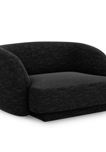 MICADONI Miley lnestol, m. armln, 1 sde - sort chenille og sort plast