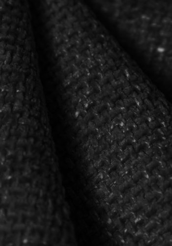 MICADONI Miley lnestol, m. armln, 1 sde - sort chenille og sort plast